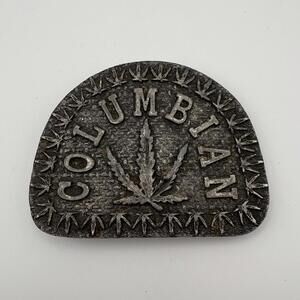 Vintage 1976 Capt Hawks Sky Patrol & Novelty Columbian Marijuana Belt Buckle